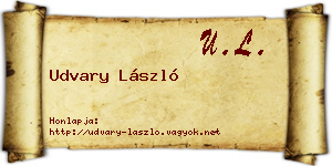 Udvary László névjegykártya